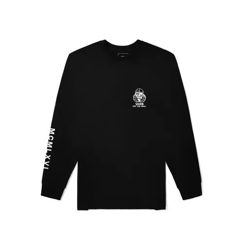 Vans T Shirts Unisex Black Crew Neck Moderate Straight Fit