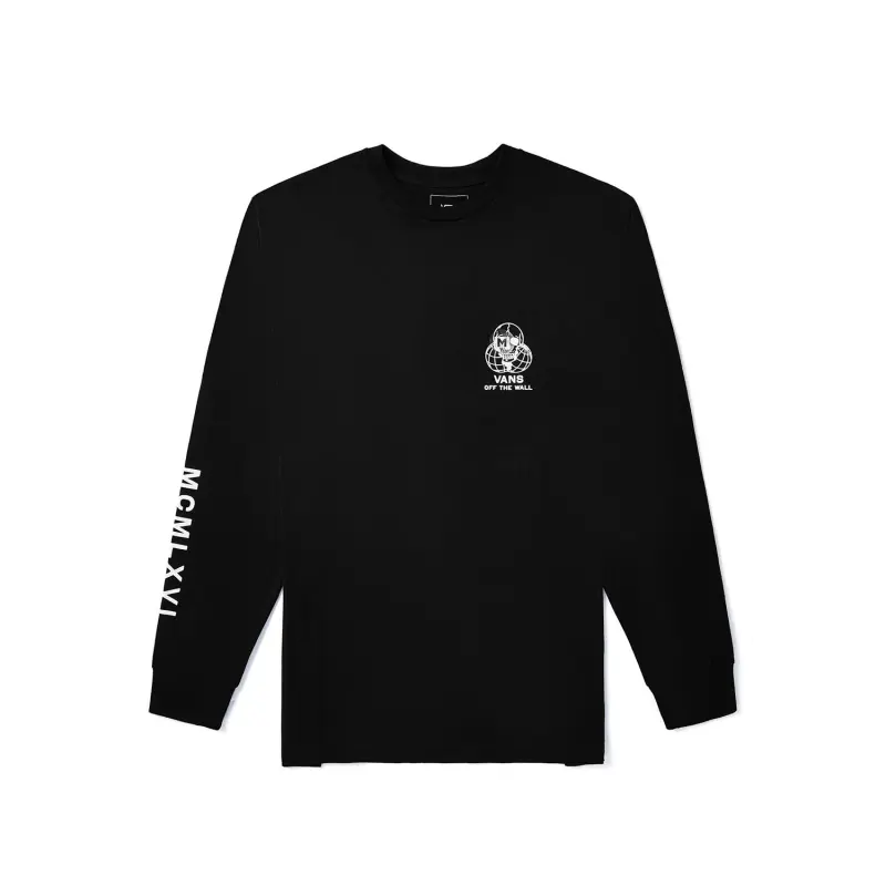 Vans T Shirts Unisex Black Crew Neck Moderate Straight Fit