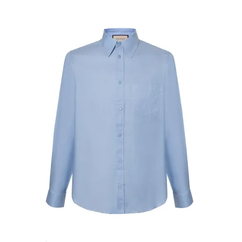 GUCCI Logo Embroidered Buttoned Shirt