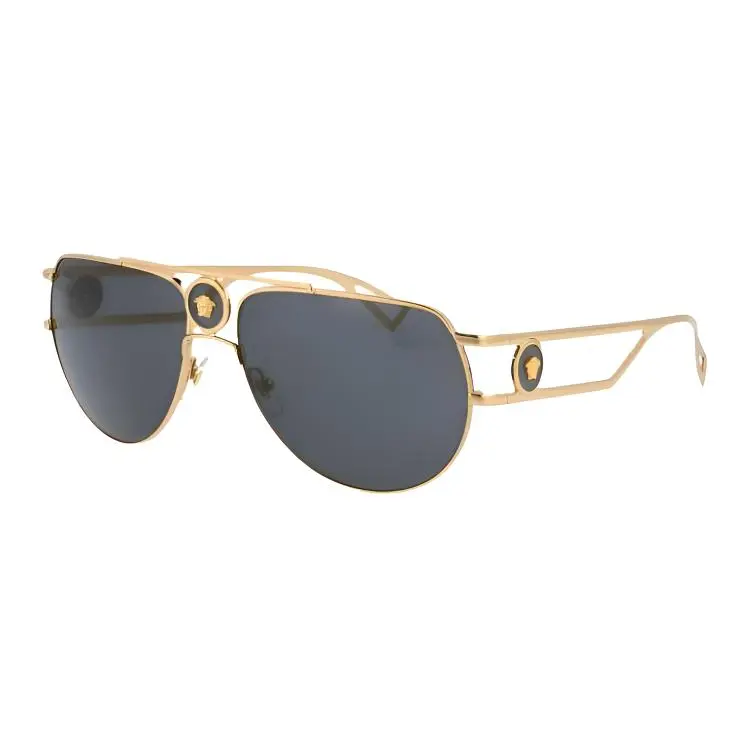 VERSACE Aviator Sunglasses Unisex Gold