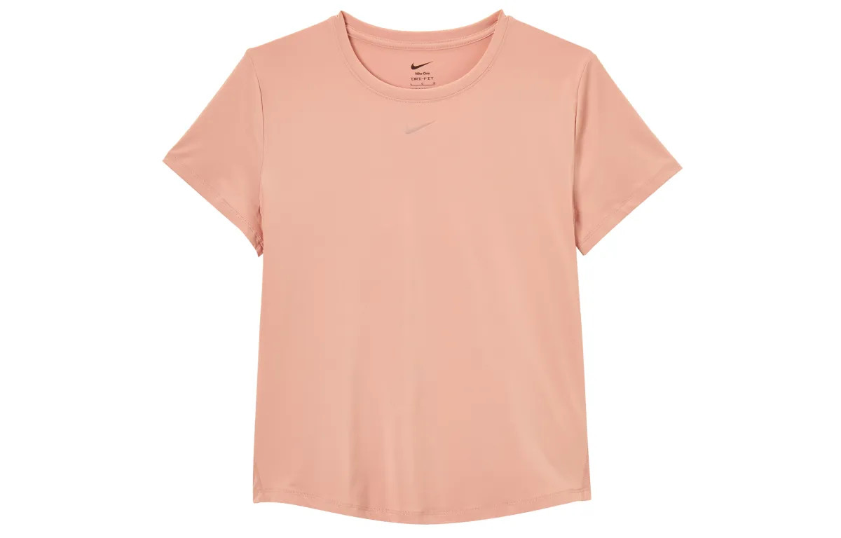 Nike T-Shirts Women's Pink Crew Neck Moderate