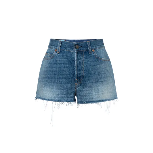 GUCCI x TANGLAOYA Denim Shorts Women's Blue