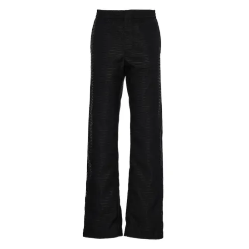 Prada triangle-logo trousers