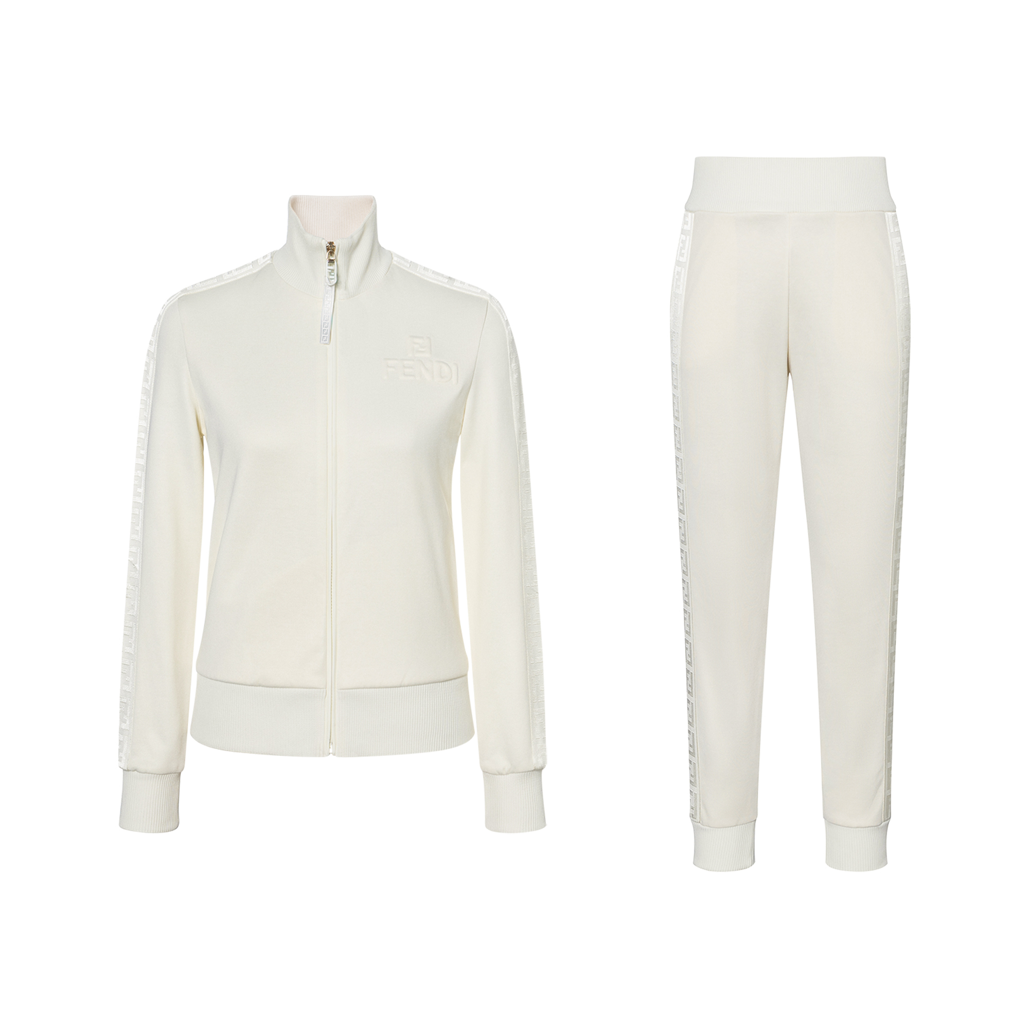 Женский костюм Fendi SS23 Tracksuit (молочный)