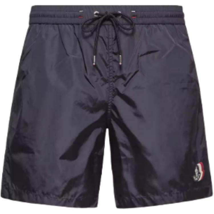 Мужские шорты Moncler Logo Patch Swim (черные)