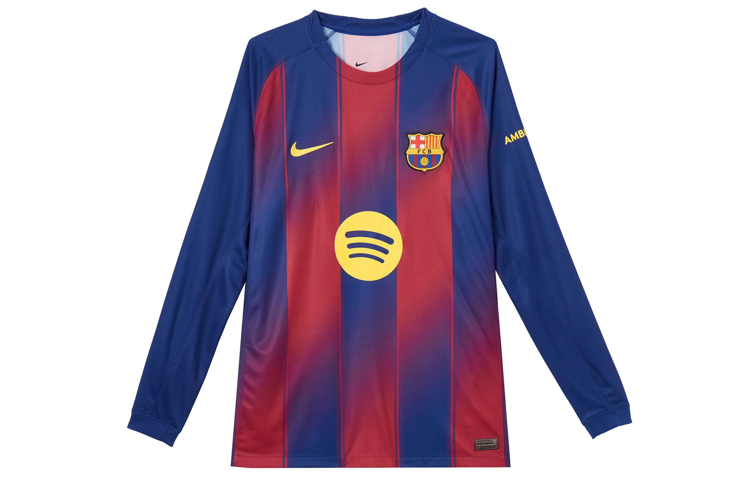 Nike Fc Barcelona 2025/26 Stadium Home Men’s Nike Dri-FIT Soccer Replica Long-Sleeve Jersey