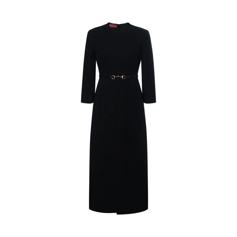 GUCCI SS25 Long Sleeved Dress Women's Black