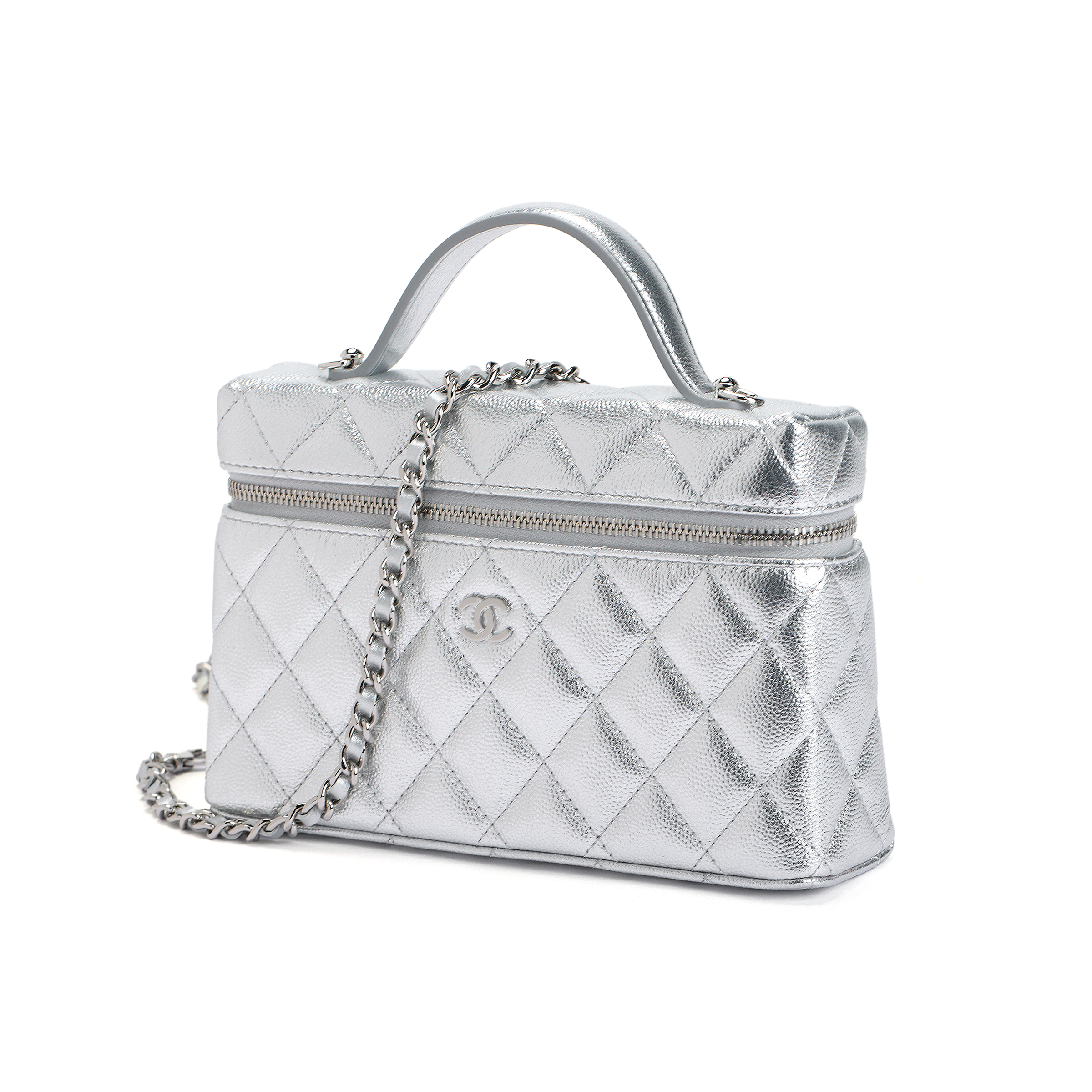 Женская сумка Chanel (серебристый) — фото 2