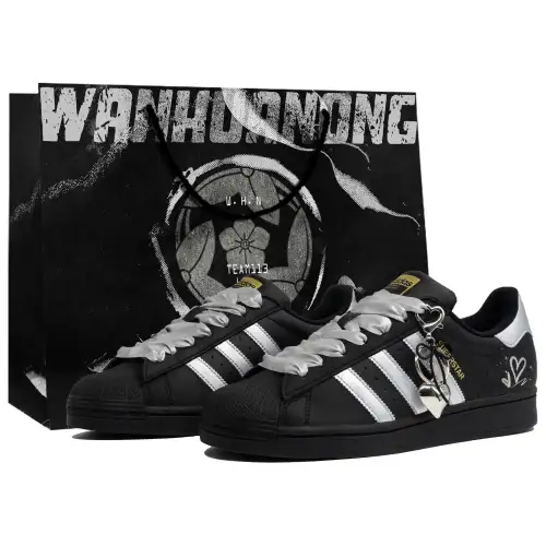 Adidas Originals SUPERSTAR Myriad Flowers Entwined, Silver Heart Slip Resistant Abrasion Resistant Low top