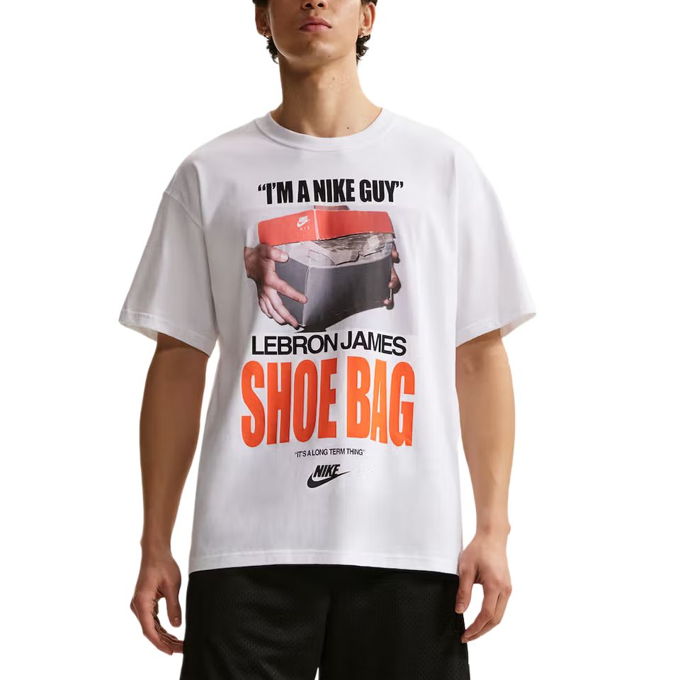 Мужская футболка Nike Lebron 23 Shoe Bag (белая)