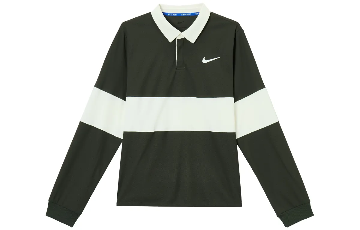 Nike Dri FIT ADVCourt Slam SS25 Tennis Top Men's Sequoia Green/Light Ivory White/White
