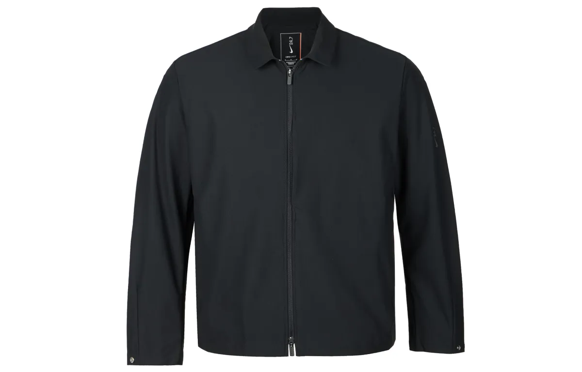 Nike Dri-Fit Jackets Men's Black Stand Collar Moderate