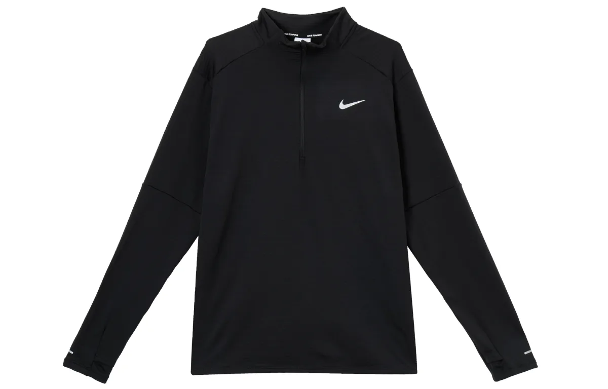 Nike T-Shirts Men's Black Stand Collar Moderate