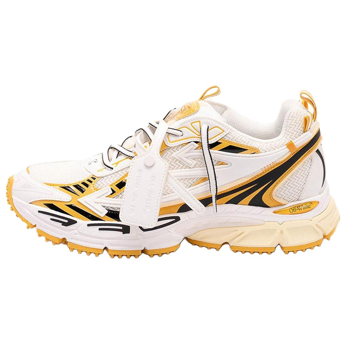 Мужские кроссовки OFF-WHITE Be Right Back (бело-желтые)