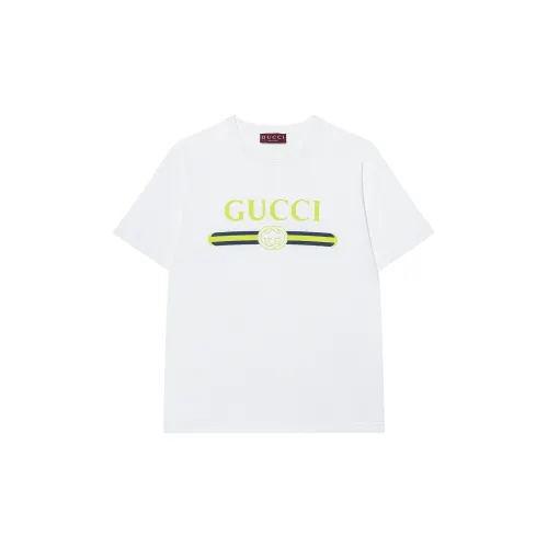 GUCCI Logo Printed Jersey T Shirt