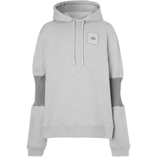 Burberry Sweatshirts Men's Gray Hooded Moderate Other