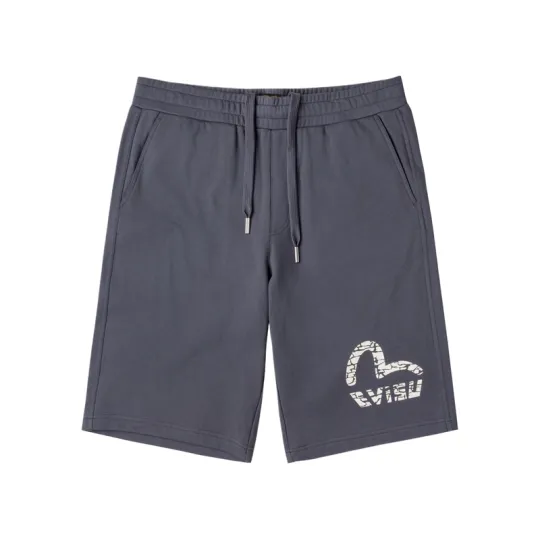 EVISU 2026, весенние спортивные штаны с принтом чайки и торговой марки, повседневные мужские шорты