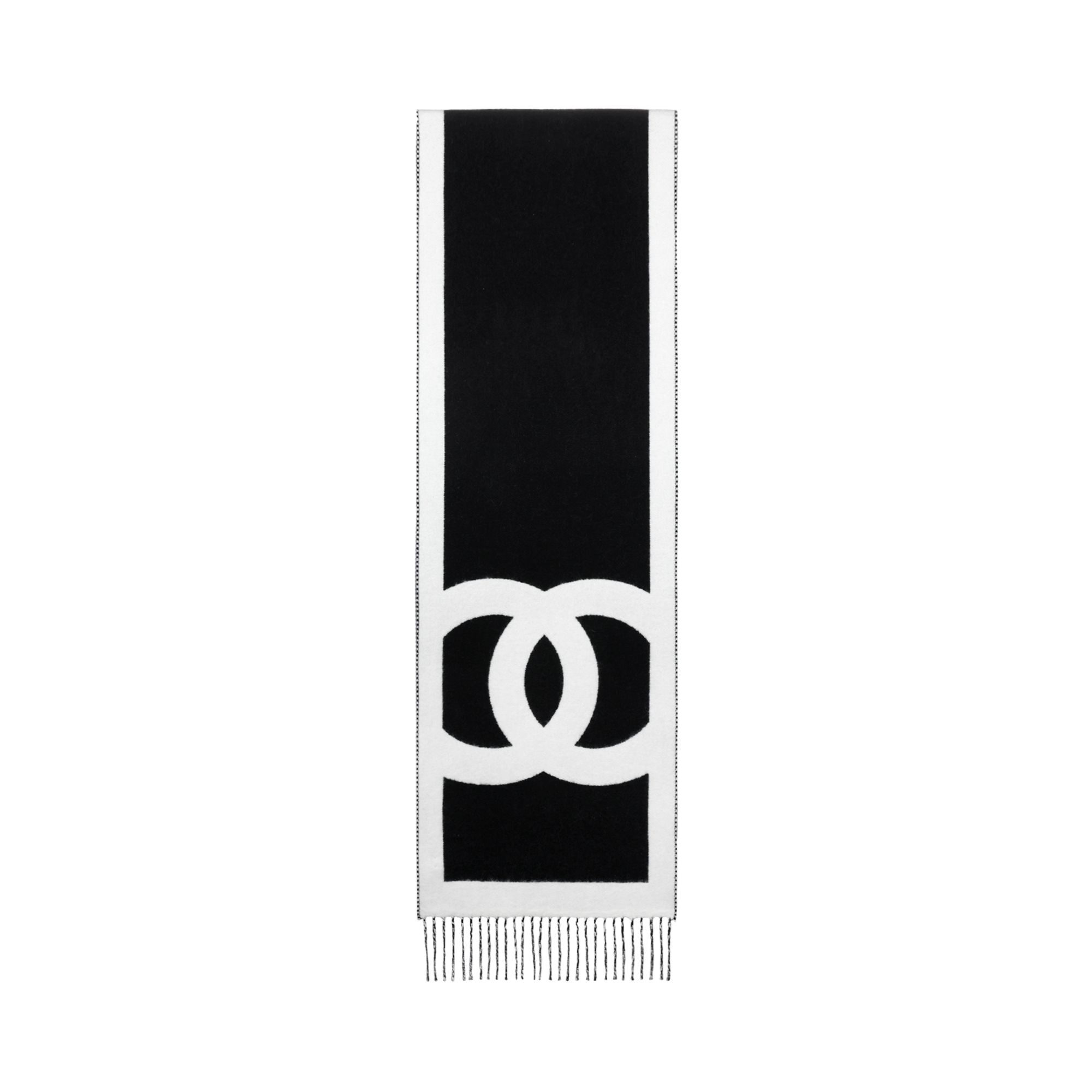 Шарф Chanel Кашемировый (черно-белый)