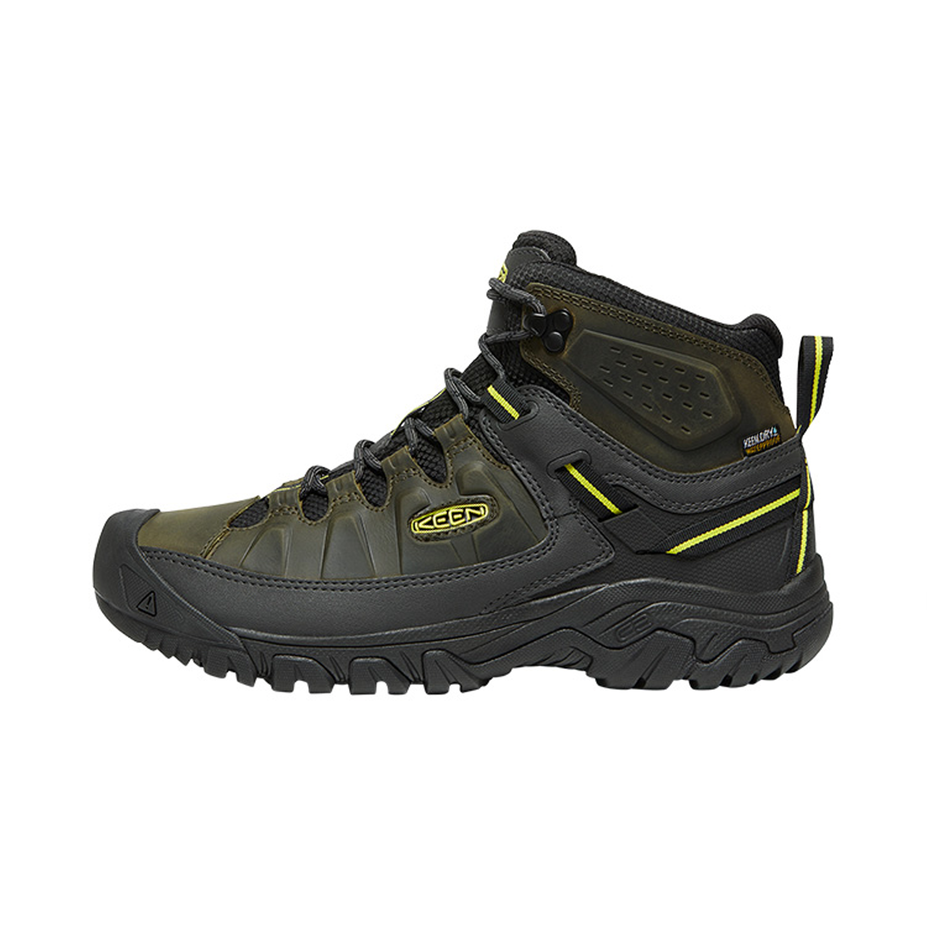Keen Targhee 3 Leather Waterproof Cushioning Slip Resistant Abrasion Resistant High top Hiking Shoes Men’s Black