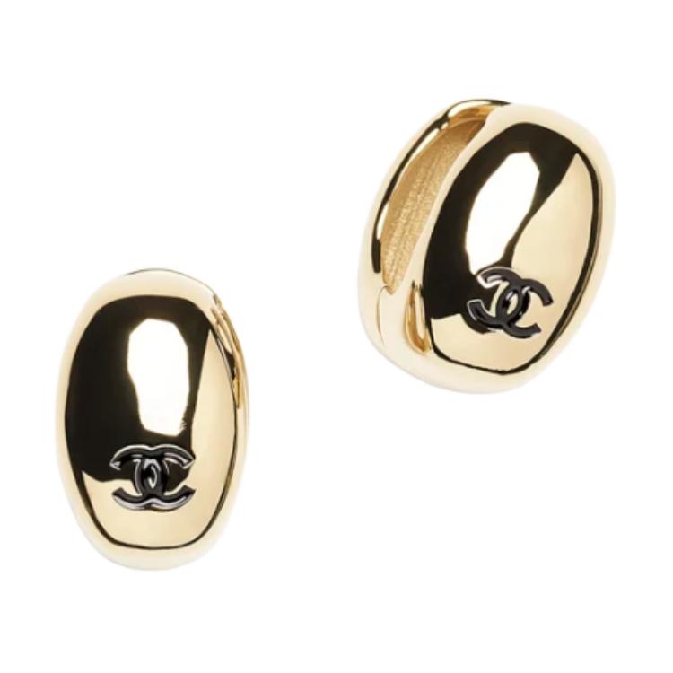 Женские серьги Chanel CHANEL 26S / (черно-золотые)