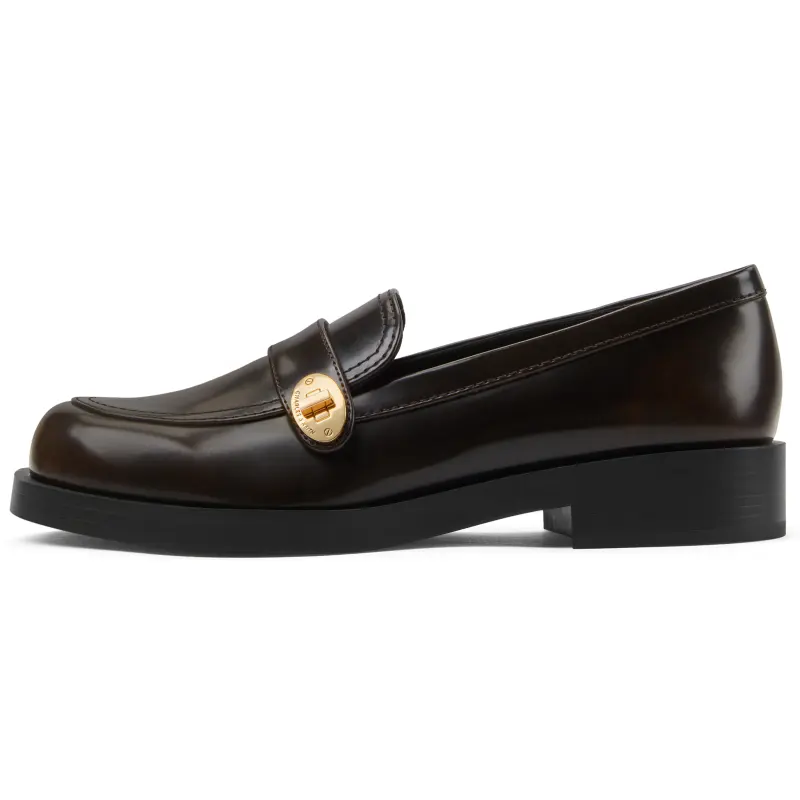 CHARLES&KEITH Pu Loafers Chunky Heel Women's