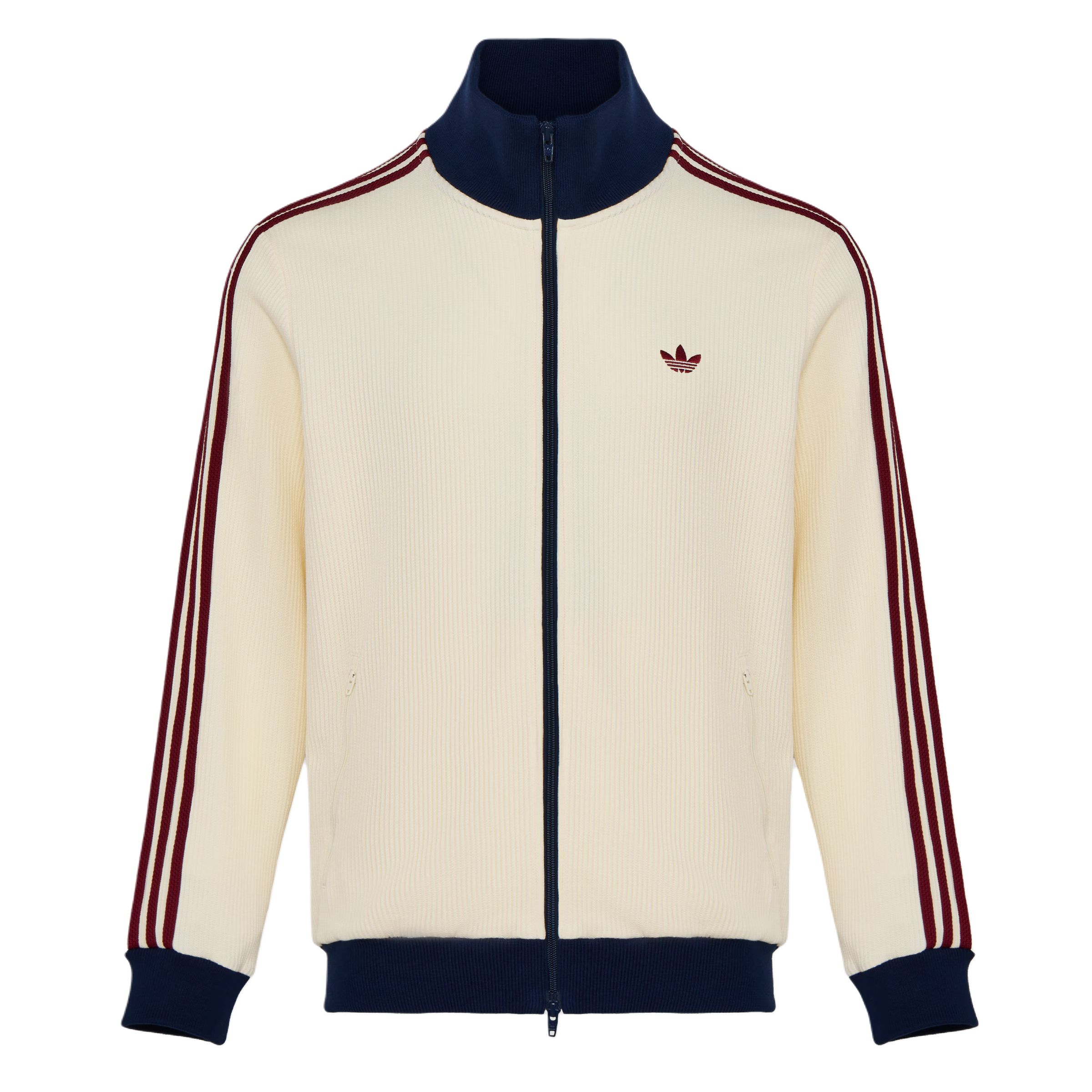 Мужская куртка adidas WAFFLE TRACK (бежевая в полоску)