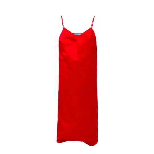 PRADA SS23 Slip Dress Women's Red