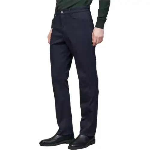 HERMES Casual Pants Men's Blue Moderate Suit Pants