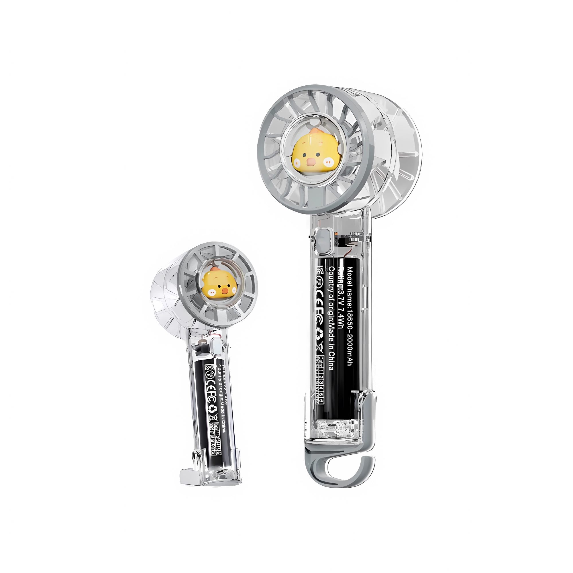 Handheld air fan, respiratory night light, universal small telescopic summer travel sticker, long-term effect