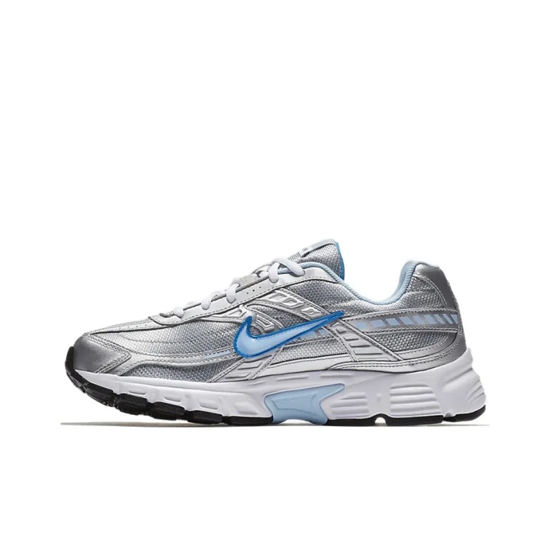 Кроссовки Nike ретро-силуэт (серебристо-синие)