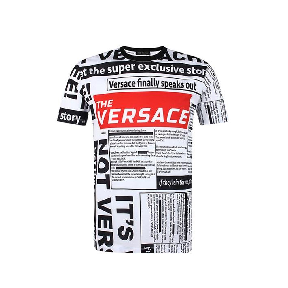 Мужская футболка Versace Logo Tee (черная)