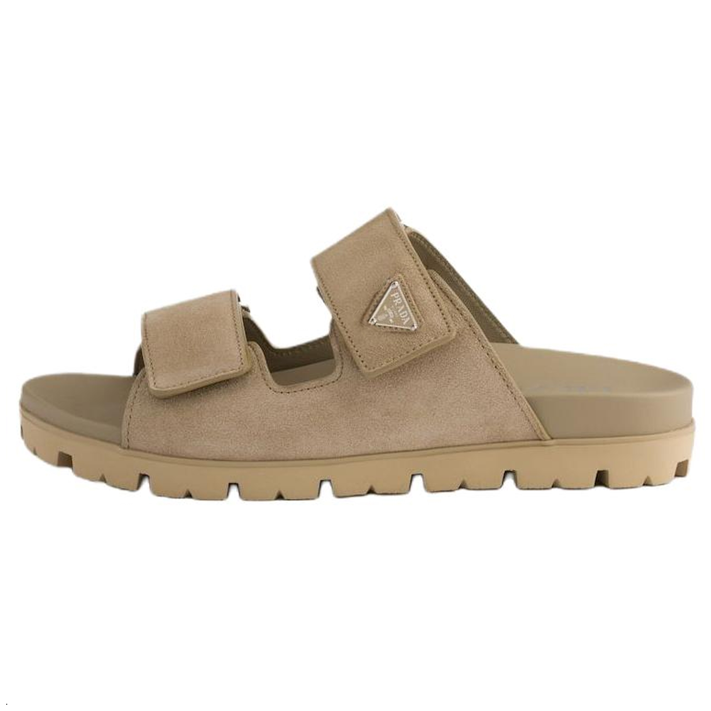 Мужские шлепанцы Prada 2X3129 (бежевые)