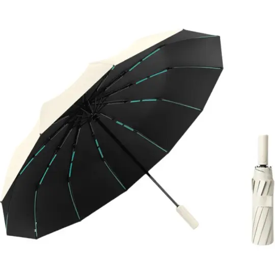 EVANLEY Extra Large Reinforced, Double Keel, Storm Resistant Umbrella, Vinyl Sun Protection, Portable
