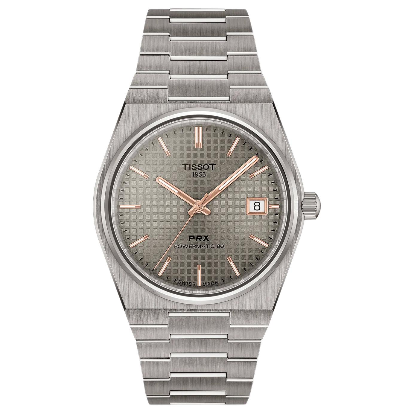 Мужские часы TISSOT PRX Automatic (серые)