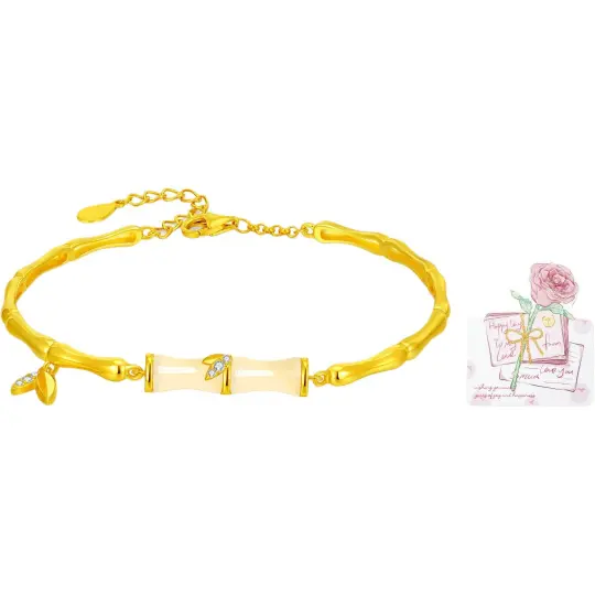 YANGCHUANGSHISHANG Hetian Jade Bracelets Green Jade Women's