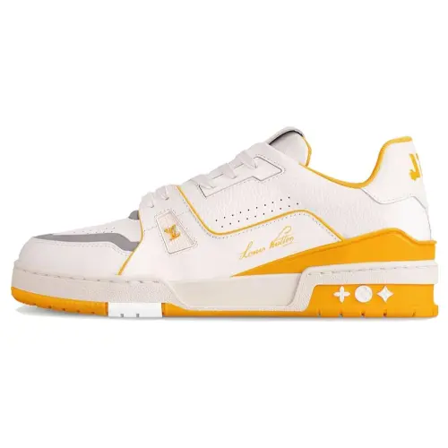 LOUIS VUITTON Trainer Low top Skateboard Shoes Women's Yellow White