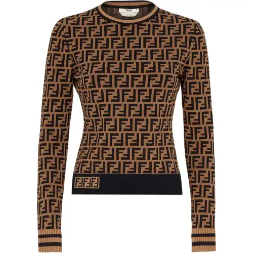 FENDI Monogrammed Long-Sleeved Jumper