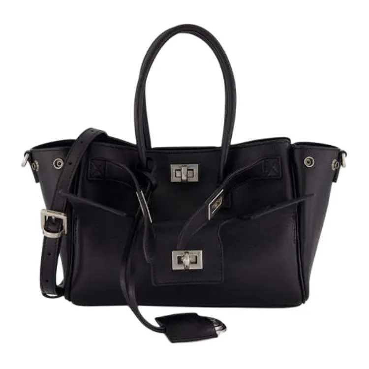Balenciaga Bel Air Calfskin Tote Bag, Shopping Bag, Shoulder Bag, Crossbody Bag, Handbag Mini Women's Black
