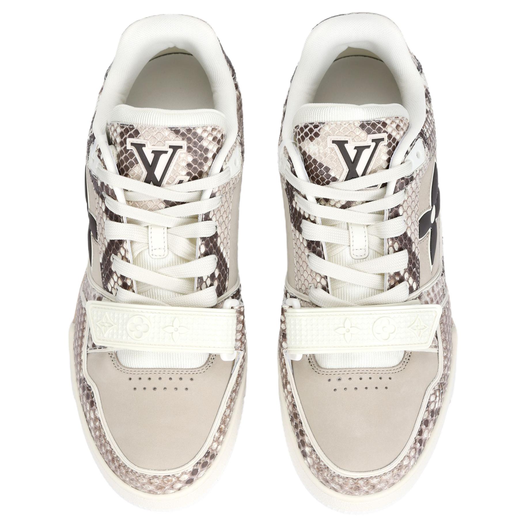 Мужские кеды Louis Vuitton Trainer (светло-коричневые) — фото 3