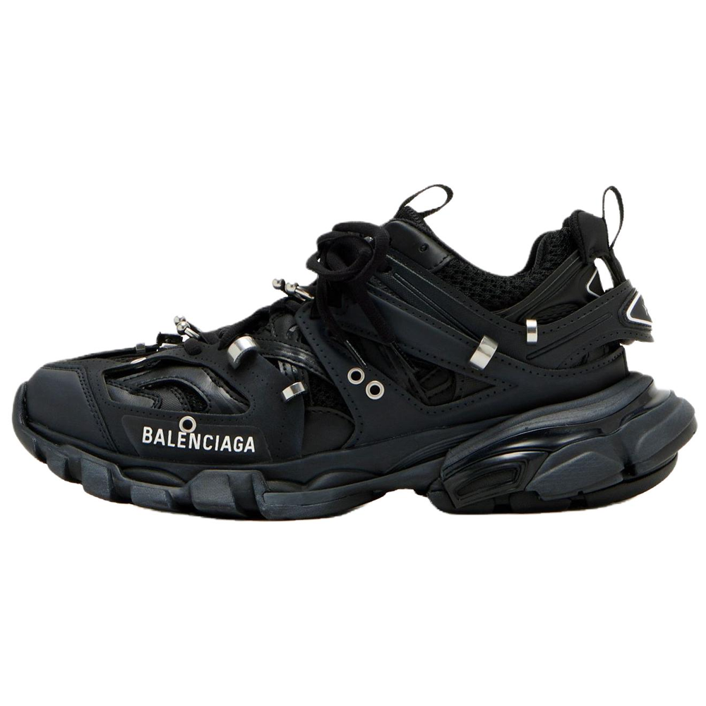 Женские кроссовки Balenciaga Track Piercing (черные)
