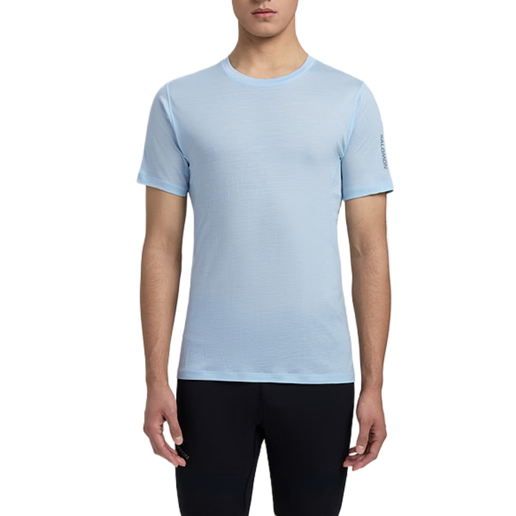 Мужская футболка Salomon SS26 PL WOOL MIX SS TEE M (серая)