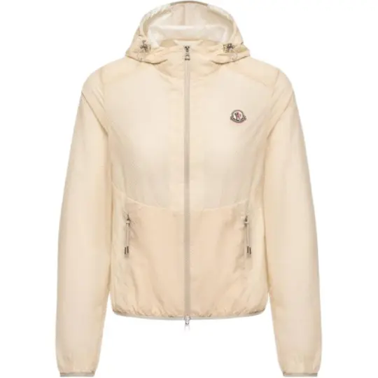 Moncler Moncler SS26 логотип простая повседневная универсальная куртка с капюшоном и длинными рукавами для походов на открытом воздухе женский стиль