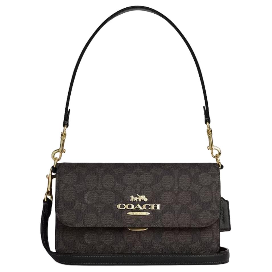 Женская сумка COACH Brynn 23 (темно-коричневая)