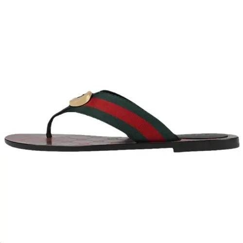 Gucci Wmns Gg Web Sandal 'Black Green Red' Women's