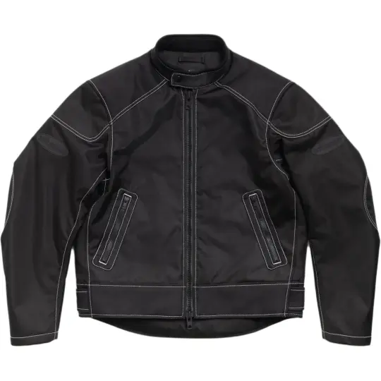 Stussy SS26 MOTO JACKET классическая водонепроницаемая мотоциклетная куртка на молнии для мужчин и женщин