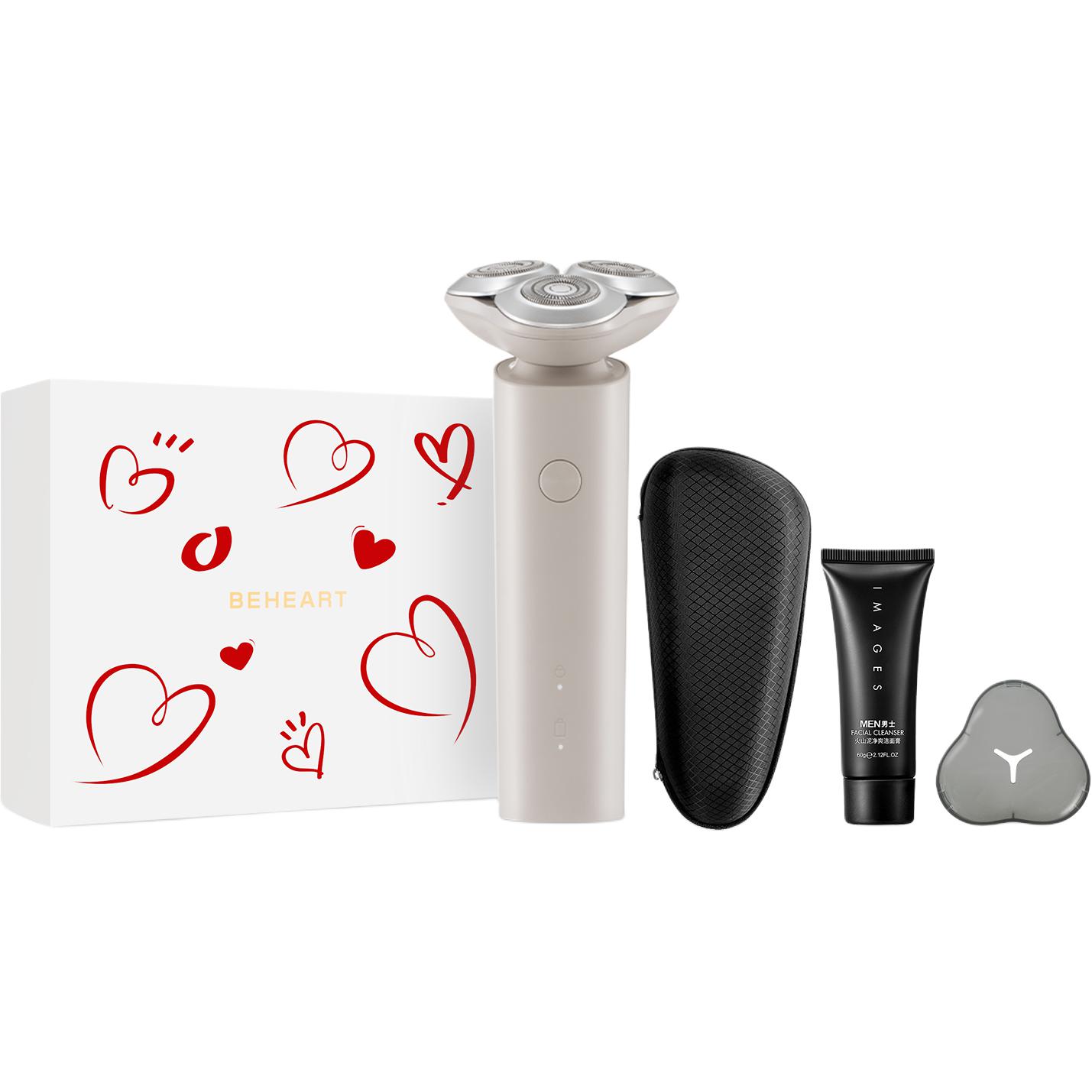 Xiaomi S101 rotary Mijia electric shaver, 18 blades, clean shaving, double ring blade mesh, 3x speed shaving, 1.5 hours fast recharge, portable home travel, men's lover ritual gift box