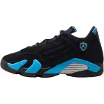 Jordan 14 Suede Mid top Basketball Shoes Black Blue Unisex