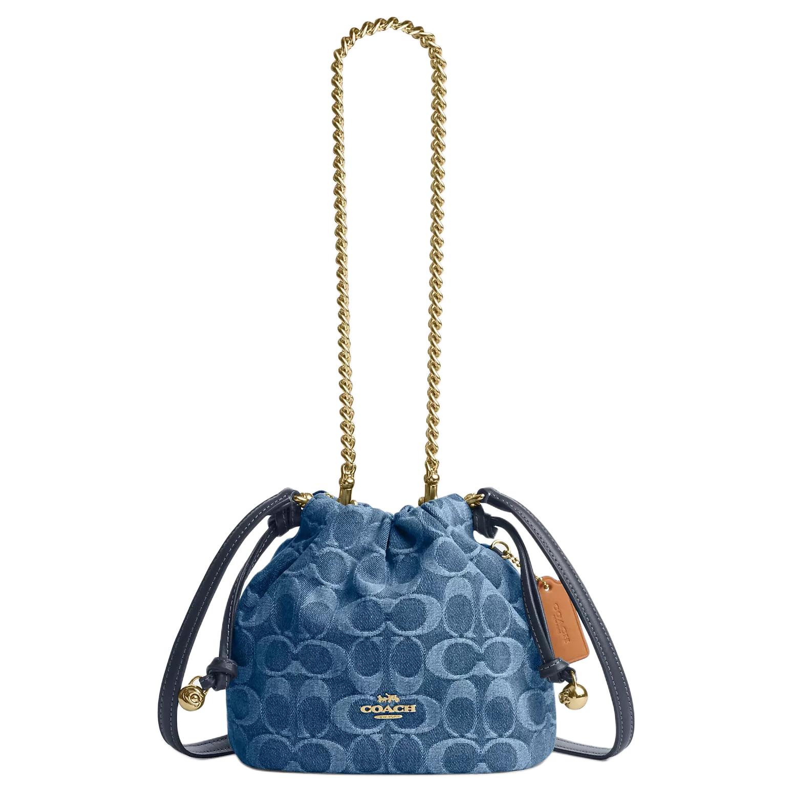 Женская сумка COACH Faye 17 (синяя)