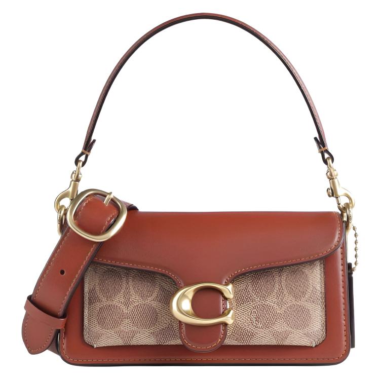 Женская сумка COACH Tabby 20 (коричневая)