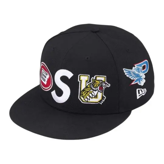 Supreme Mascots S Logo New Era 59Fifty Fitted Cap Black
